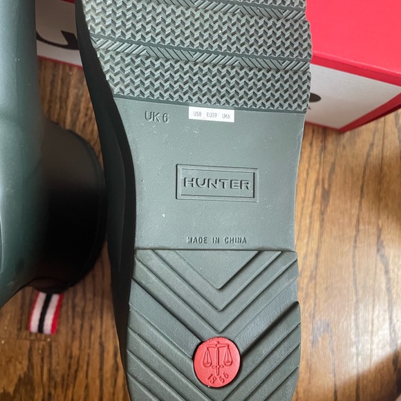 Hunter Dark Green Ankle Rain Boots - Picture 5 of 8